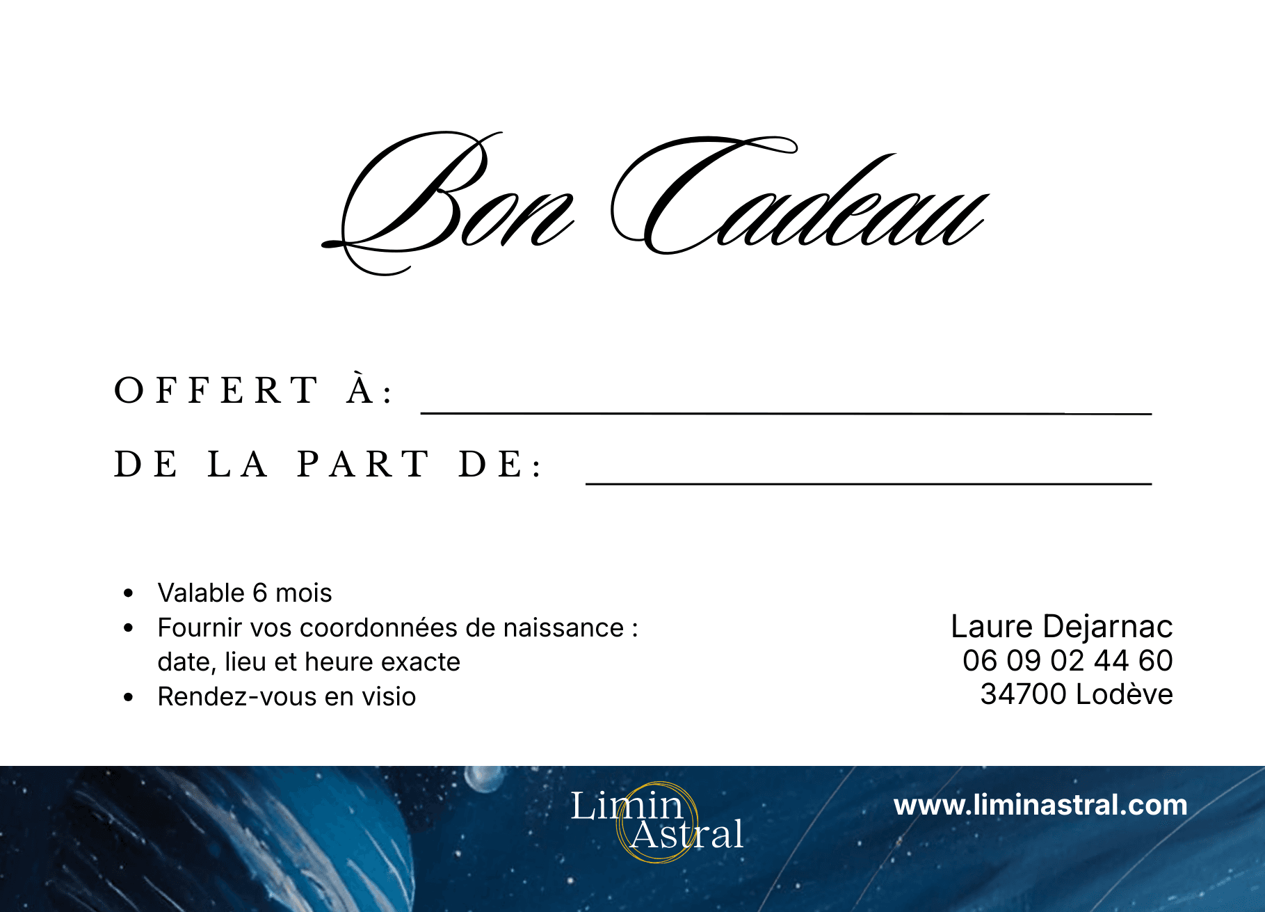 Aperçu du bon cadeau